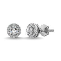 Diamond 1/8 ct tw Fashion Earrings in Sterling Silver - Larson Jewelers