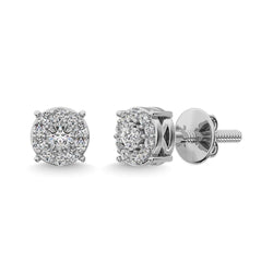 Diamond 1/20 ct tw Fashion Earrings in Sterling Silver - Larson Jewelers