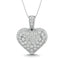 Diamond 1 1/2 ct tw Heart Pendant in 10K White Gold - Larson Jewelers