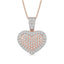 Diamond 1 1/2 ct tw Heart Pendant in 10K Pink Gold With White Gold Touch - Larson Jewelers