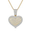 Diamond 2 ct tw Heart Pendant in 10K Yellow Gold With White Gold Touch - Larson Jewelers