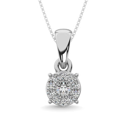 Diamond 1/20 ct tw Fashion Pendant in Sterling Silver - Larson Jewelers