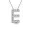 Diamond 1/10 Ct.Tw. Letter E Pendant in 14K White Gold" - Larson Jewelers