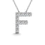 Diamond 1/10 Ct.Tw. Letter F Pendant in 14K White Gold" - Larson Jewelers