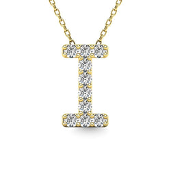 Diamond 1/10 Ct.Tw. Letter I Pendant in 14K Yellow Gold" - Larson Jewelers