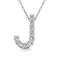 Diamond 1/10 Ct.Tw. Letter J Pendant in 14K White Gold" - Larson Jewelers