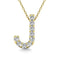 Diamond 1/10 Ct.Tw. Letter J Pendant in 14K Yellow Gold" - Larson Jewelers