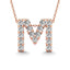 Diamond 1/6 Ct.Tw. Letter M Pendant in 14K Rose Gold" - Larson Jewelers