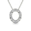 Diamond 1/8 Ct.Tw. Letter O Pendant in 14K White Gold" - Larson Jewelers