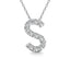 Diamond 1/10 Ct.Tw. Letter S Pendant in 14K White Gold" - Larson Jewelers