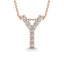 Diamond 1/10 Ct.Tw. Letter Y Pendant in 14K Rose Gold" - Larson Jewelers