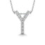 Diamond 1/10 Ct.Tw. Letter Y Pendant in 14K White Gold" - Larson Jewelers