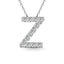 Diamond 1/8 Ct.Tw. Letter Z Pendant in 14K White Gold" - Larson Jewelers