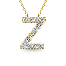 Diamond 1/8 Ct.Tw. Letter Z Pendant in 14K Yellow Gold" - Larson Jewelers