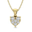 Diamond 1/6 Ct.Tw. Heart Pendant in 10K Yellow Gold - Larson Jewelers