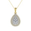 Diamond 3/4 Ct.Tw. Pear Shape Cluster Pendant in 10K Yellow Gold - Larson Jewelers