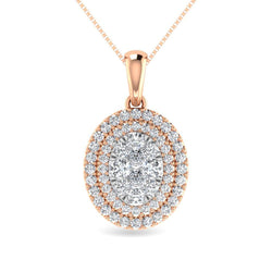 Diamond 3/4 Ct.Tw. Fashion Pendant in 14K Rose Gold - Larson Jewelers