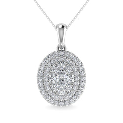 Diamond 3/4 Ct.Tw. Fashion Pendant in 10K White Gold - Larson Jewelers