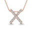 Diamond 1/8 Ct.Tw. Letter X Pendant in 14K Rose Gold" - Larson Jewelers