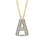 Diamond 1/20 Ct.Tw. Letter A Pendant in 10K Yellow Gold - Larson Jewelers