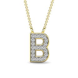 Diamond 1/20 Ct.Tw. Letter B Pendant in 10K Yellow Gold - Larson Jewelers