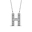 Diamond 1/20 Ct.Tw. Letter H Pendant in 10K White Gold - Larson Jewelers