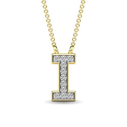 Diamond 1/20 Ct.Tw. Letter I Pendant in 10K Yellow Gold - Larson Jewelers