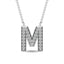 Diamond 1/20 Ct.Tw. Letter M Pendant in 10K White Gold - Larson Jewelers