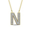 Diamond 1/20 Ct.Tw. Letter N Pendant in 10K Yellow Gold - Larson Jewelers