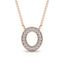 Diamond 1/20 Ct.Tw. Letter O Pendant in 10K Rose Gold - Larson Jewelers