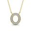 Diamond 1/20 Ct.Tw. Letter O Pendant in 10K Yellow Gold - Larson Jewelers