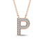 Diamond 1/20 Ct.Tw. Letter P Pendant in 10K Rose Gold - Larson Jewelers