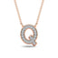 Diamond 1/20 Ct.Tw. Letter Q Pendant in 10K Rose Gold - Larson Jewelers