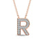 Diamond 1/20 Ct.Tw. Letter R Pendant in 10K Rose Gold - Larson Jewelers