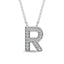 Diamond 1/20 Ct.Tw. Letter R Pendant in 10K White Gold - Larson Jewelers