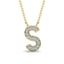 Diamond 1/20 Ct.Tw. Letter S Pendant in 10K Yellow Gold - Larson Jewelers