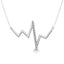 Diamond 1/50 Ct.Tw. Heartbeat Necklace in Sterling Silver - Larson Jewelers