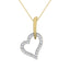 10K Yellow Gold 1/10 Ct.Tw. Diamond Heart Pendant - Larson Jewelers