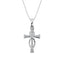 10K White Gold 1/10 Ct.Tw. Diamond Cross Pendant