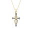 10K Yellow Gold 1/10 Ct.Tw. Diamond Cross Pendant