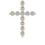 10K Yellow Gold 1/4 Ct.Tw. Diamond Cross Pendant