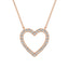 10K Rose Gold 1/2 Ct.Tw. Diamond Heart Necklace - Larson Jewelers