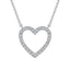 10K White Gold 1/2 Ct.Tw. Diamond Heart Necklace - Larson Jewelers