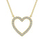 10K Yellow Gold 1/2 Ct.Tw. Diamond Heart Necklace - Larson Jewelers