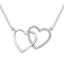 10K White Gold 1/10 Ct.Tw. Diamond Interlinked Heart Necklace - Larson Jewelers