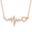 10K Rose Gold 1/6 Ct.Tw. Diamond Heartbeat Necklace - Larson Jewelers