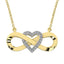 10K Yellow Gold 1/20 Ct.Tw. Diamond Infinity Pendant With Heart - Larson Jewelers