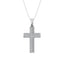 10K White Gold 1/4 Ct.Tw. Diamond Pave Set Cross Pendant