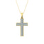 10K Yellow Gold 1/4 Ct.Tw. Diamond Pave Set Cross Pendant