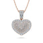 10K Rose Gold Diamond 2 1/2 Ct.Tw. Heart Pendant - Larson Jewelers